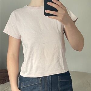 Loup “Hutton Boxy” Tee in Light Pink